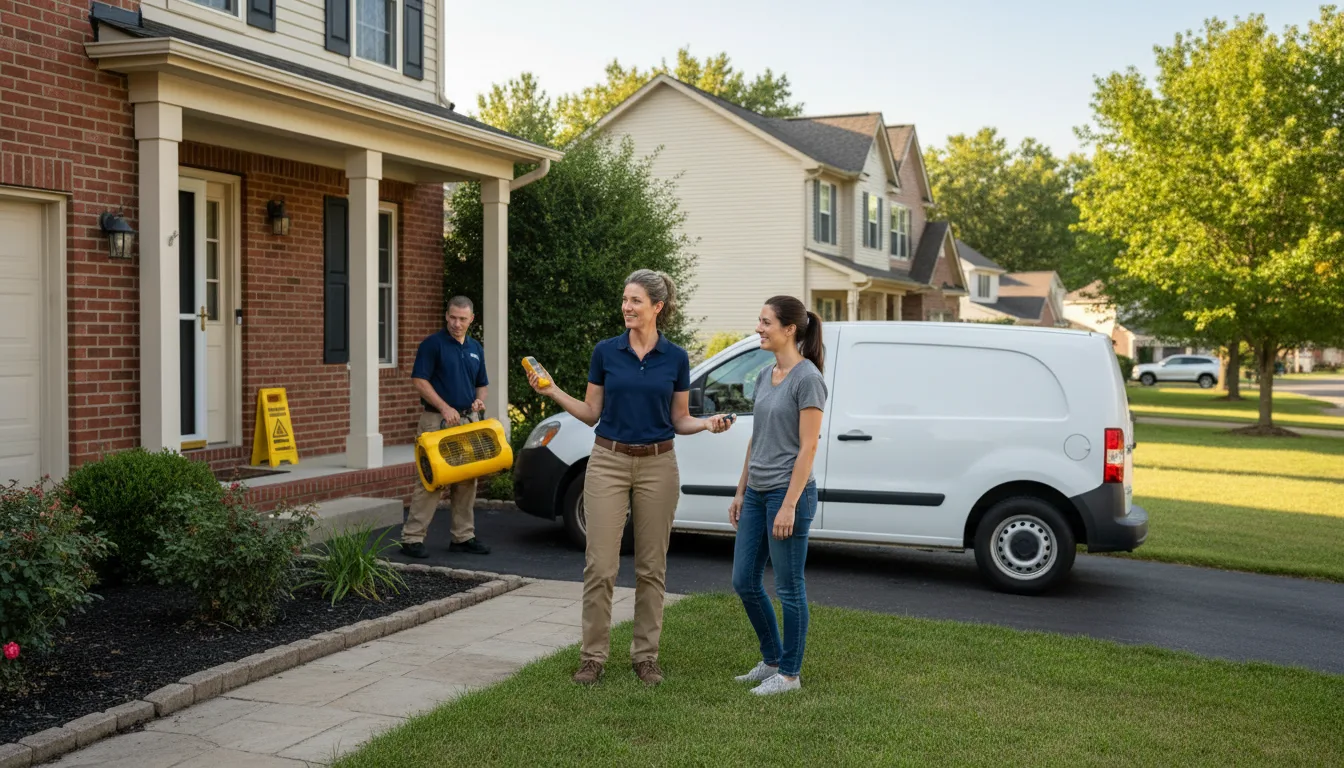 Residential water damage restoration in Cumberland, IA